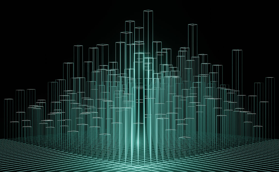 an abstract image of a city made up of lines